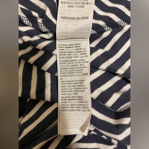 Abercrombie & Fitch navy striped open back dress - Picture 7 of 7